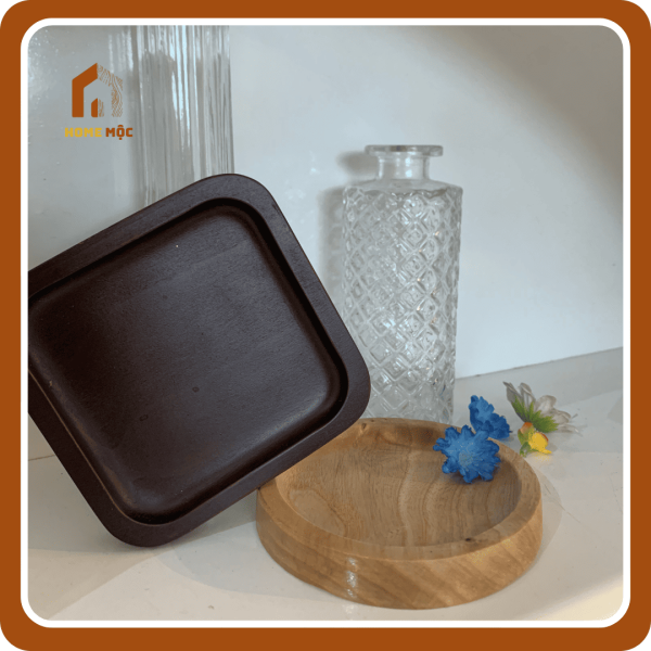 Lót Ly Gỗ Tự Nhiên Home Mộc – Đế Lót Cốc Gỗ Vuông Sang Trọng - Hình ảnh 3