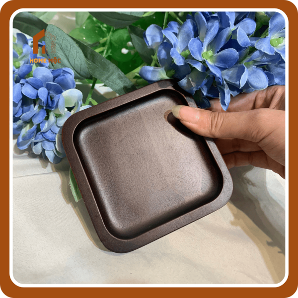 Lót Ly Gỗ Tự Nhiên Home Mộc – Đế Lót Cốc Gỗ Vuông Sang Trọng - Hình ảnh 4