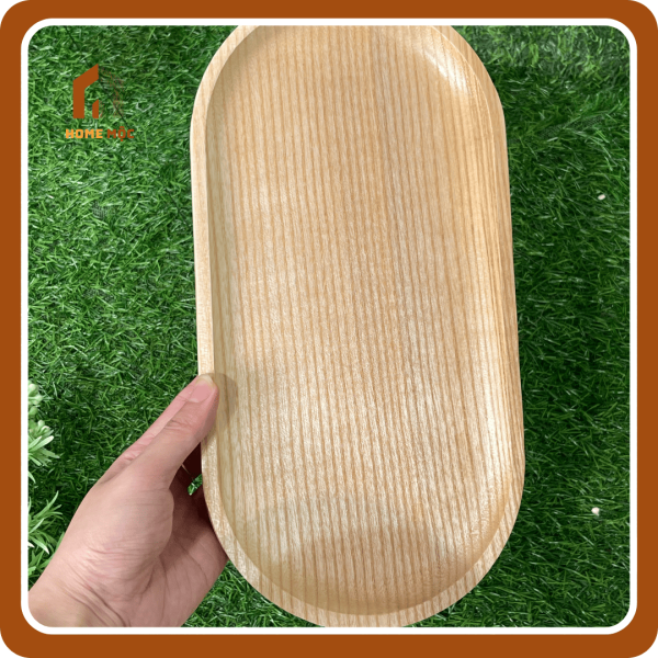 Khay gỗ oval dáng bo cong - Home Mộc - Hình ảnh 4