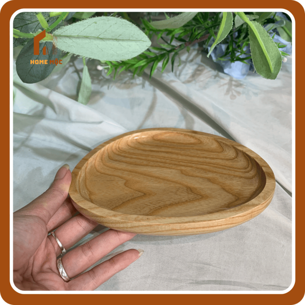 Khay Gỗ Decor Đựng Đồ Ăn Hình Đá Cuội - Home Mộc - Hình ảnh 3