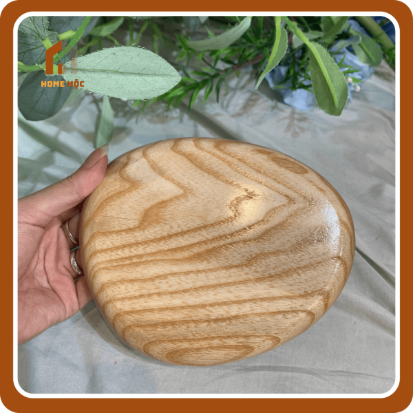 Khay Gỗ Decor Đựng Đồ Ăn Hình Đá Cuội - Home Mộc - Hình ảnh 2