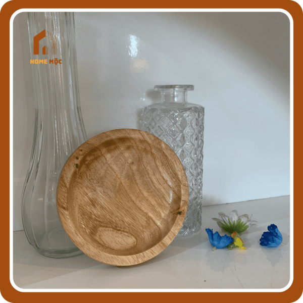 Lót Ly Gỗ Tự Nhiên Home Mộc – Đế Lót Cốc Gỗ Tròn Sang Trọng - Hình ảnh 5