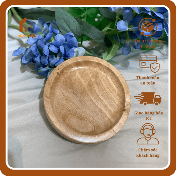 Lót Ly Gỗ Tự Nhiên Home Mộc – Đế Lót Cốc Gỗ Tròn Sang Trọng