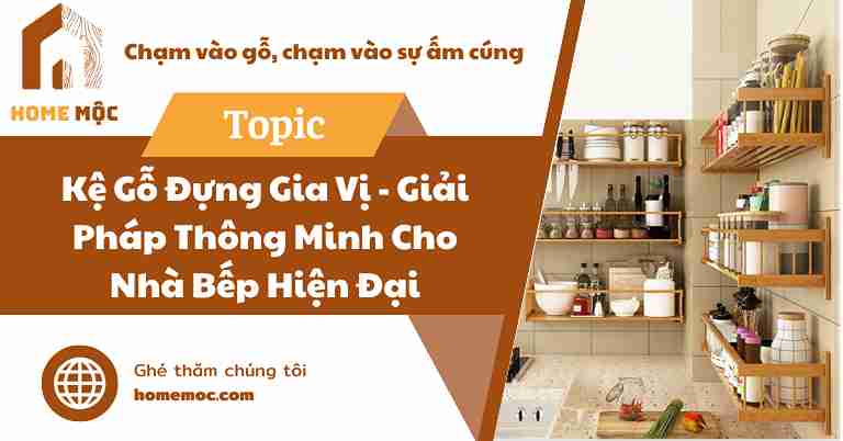 kệ gỗ đựng gia vị